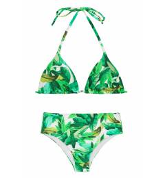 Biquini verde pantanal folhas Folhagem Hot Pant
