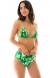 Biquini verde pantanal folhas Folhagem Hot Pant