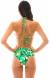 Biquini verde pantanal folhas Folhagem Hot Pant