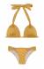 Biqu�ni dourado com calcinha e top regul�vel Gold Cortinao