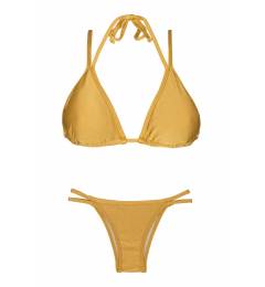 Biquíni duas tiras dourado Gold Duo