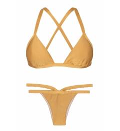 Biqu�ni de tiras strappy ouro Gold Triangulo
