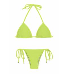 Biquini Florescente Lacinho Lime Tri