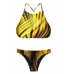 Biquini top crop tiras com estampa esportiva Luxor Cropped
