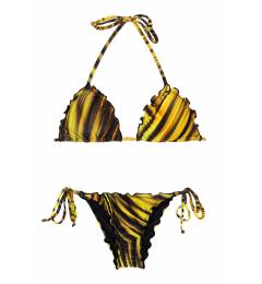 Biquini de frufru estampa esportiva Luxor Fru Fru