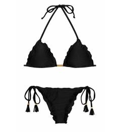 Biquini Preto Biju Marrakesh Preto Frufru