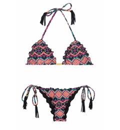 Biquini frufru estampa etnica New Ethnic Fru Fru