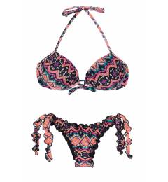 Biqu�ni meia ta�a estampa etnica New Ethnic Push Up