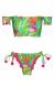 Biqu�ni ciganinha tropical pompom Paradise Green Off Shoulder