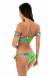 Biqu�ni ciganinha tropical pompom Paradise Green Off Shoulder