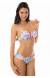 Biqu�ni push up xadrez franzido Plaid Tie