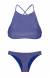 Top cropped azul com brilho Radiante Azul Marinho Cropped
