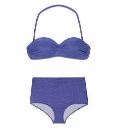 Tomara que caia azul marinho brilhoso Radiante Azul Marinho Hot Pant
