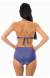 Tomara que caia azul marinho brilhoso Radiante Azul Marinho Hot Pant