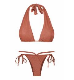 Biqu�ni 5 em 1 tiras de lurex canela Radiante Canela Multi