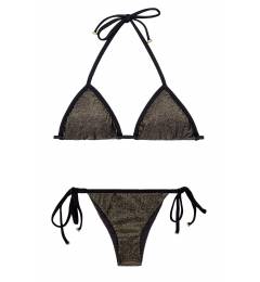 Biqu�ni lacinho preto com brilho lurex Radiante Preto Tri