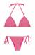 Biqu�ni de lacinho cortininha rosa brilho Radiante Rosa Tri