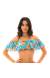 Biquini Babado Floral Estampado Rose Babado