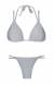Biqu�ni duas tiras prata cortininha Silver Duo