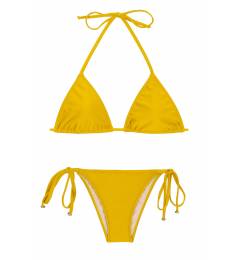Biquini Amarelo Ouro Rolote Tempero Lacinho