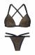 Biqu�ni strappy preto com brilho Triangulo Radiante