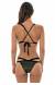 Biqu�ni strappy preto com brilho Triangulo Radiante