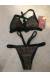 Biqu�ni strappy preto com brilho Triangulo Radiante