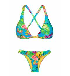 Biquini cortinao estampa tropical Tropical Blue Cortinao