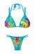 Biqu�ni estampado azul de tiras Tropical Blue Duo
