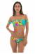 Biquini ciganinha com frufru amarelo Tropical Blue Ombro A Ombro