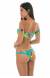 Biquini ciganinha com frufru amarelo Tropical Blue Ombro A Ombro