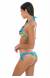 Biqu�ni de lacinho estampado com azul Tropical Blue Triangulo