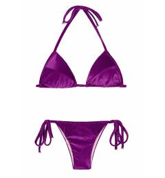 Biqu�ni de veludo com recortes Velvet Fuchsia