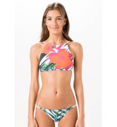 Bikini top esportivo estampa localizada Begonia