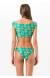Bikini cropped ombro a ombro Palmeiras Amarelas