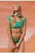 Bikini cropped ombro a ombro Palmeiras Amarelas