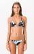 Bikini estampado flores azul e preto Petalas Negras