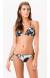 Bikini estampado flores azul e preto Petalas Negras