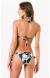 Bikini estampado flores azul e preto Petalas Negras