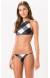 Bikini cropped xadrez preto e branco Preto E Branco