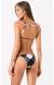 Bikini cropped xadrez preto e branco Preto E Branco