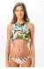 Bikini cropped babado floral Saint-malo