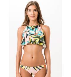 Bikini cropped babado floral Saint-malo