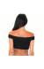 top cropped ombro a ombro preto Soutien All Black
