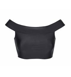 top cropped ombro a ombro preto Soutien All Black