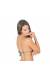 top cortininha com babado print azul Soutien Azulona
