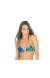 top cortininha com babado print azul Soutien Azulona