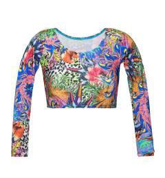 Top cropped manga longa Soutien Bigua Tropical