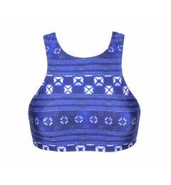 Top cropped listrado azul Soutien Cool Jean Sporty