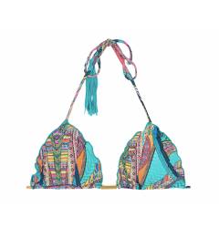 Top cortininha com pompom Soutien Fractal Frufru